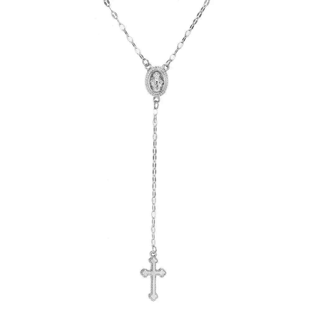 Vintage Christian Cross Rosary Necklace