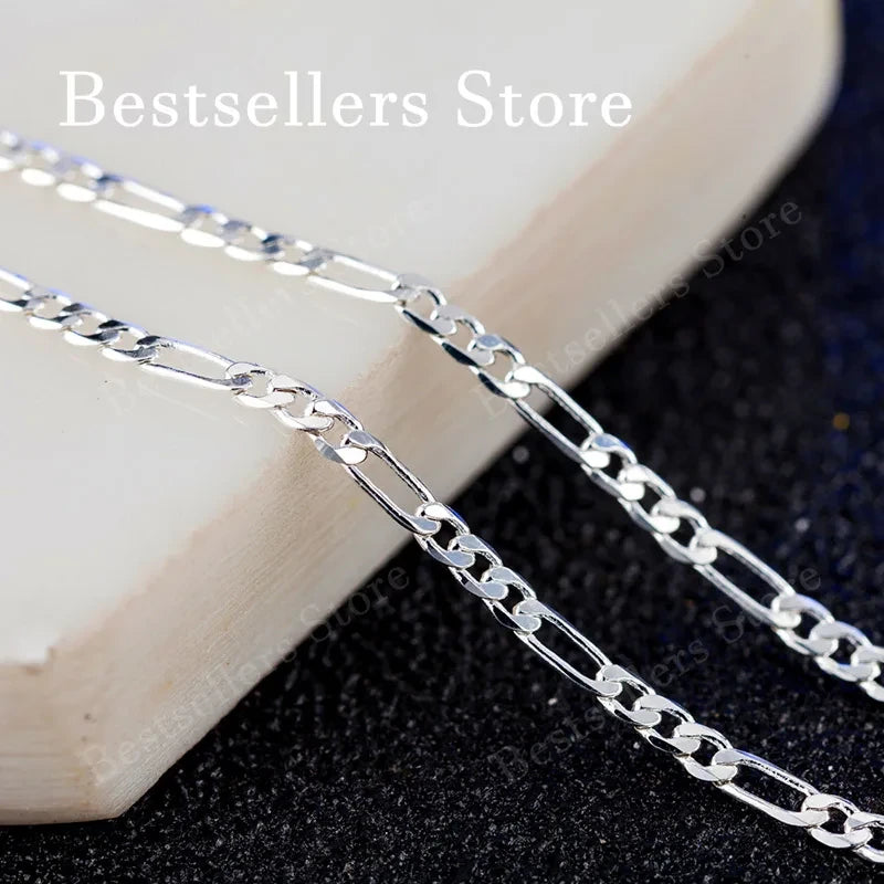 Sterling Silver Gold Figaro Chain
