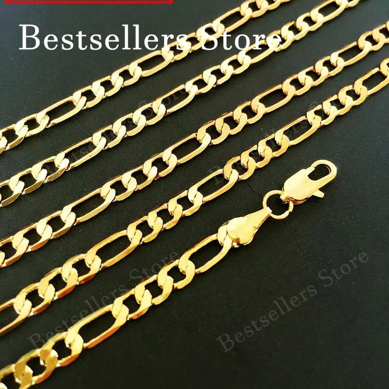 Sterling Silver Gold Figaro Chain